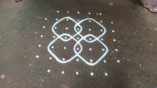 7 x5 dots beautiful sikku kolam  straight dots sikku kolam  kambi kolam  SathyaSelva Arts [upl. by Hearn]