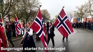 Oppstilling på Kongsvinger Festning og 17mai tog i Kongsvinger [upl. by Kaete]