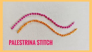 PALESTRINA STITCH Simple and Easy Method How to do Palestrina stitch Jaicys Creative Designs [upl. by Yrod131]