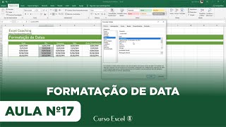 Como Formatar Data no Excel  Curso Excel [upl. by Carlee]