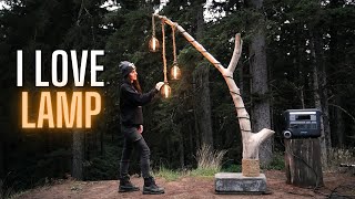 JAW DROPPING DIY DRIFTWOOD FLOOR LAMP made using the ANKER SOLIX F2000 decor diy [upl. by Woodford170]