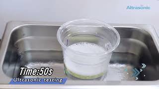 Ultrasonic Cleaner Defoaming and Emulsification Test [upl. by Ornie495]