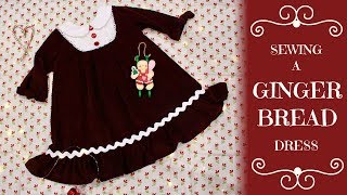 Sewing A Gingerbread Themed Dress [upl. by Ailesor]