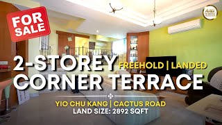 Singapore Landed Property Home Tour  2 Storey Freehold Corner Terrace  Cactus Road  District 28 [upl. by Gainer]