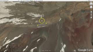 Andes Plane Crash route and location from Google Earth [upl. by Dyl]