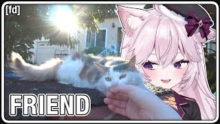 Nyanners Befriends A Cute Kitty Chilling On The Sidewalk [upl. by Seerdi]