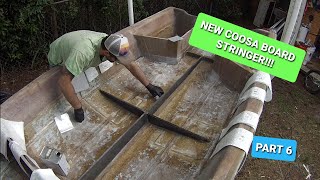 DIY FIBERGLASS BOAT BUILD NEW COOSA BOARD STRINGERS  PART 6 [upl. by Reh]