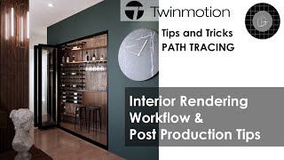 How to INTERIOR RENDER in TWINMOTION I PATH TRACING I POST PRODUCTION PHOTOSHOP [upl. by Ottillia]