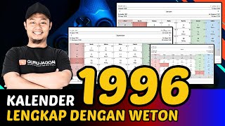 KALENDER 1996 LENGKAP DENGAN WETON [upl. by Eupheemia]