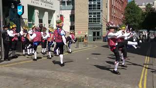 Saddleworth Morris dance quotThe Dobcross” at Jockey Morris Day of Dance Birmingham May 2023 [upl. by Kutzenco316]