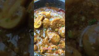 Aaj ke dupure mushroom sabji banana lamp 🙏🏻🙏🏻recipe indianrecipe cookingshorts shortsvideo [upl. by Ube]