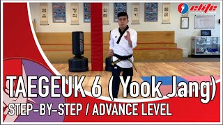 Taegeuk 6   Yook Jang  Step by Step [upl. by Moyna]