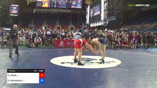 2018 USMCUSAW Cadet amp Junior FS NationalsJunior 170 Round Of 32  Kolton Clark AL Vs Parker K [upl. by Leffert]