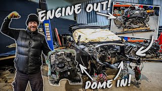 Dropping the RS6 Engine amp Replacing the Damaged Suspension Turret  Ep2 [upl. by Ysor]