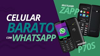 Celular BARATO com WhatsApp Positivo P70s Multilaser ZAPP e KaiOS Comparativo e AnáliseReview [upl. by Violeta]