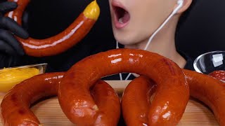 ASMR KIELBASA SAUSAGE CHEESY MUKBANG COOKING 킬바사 소세지 먹방 치즈소스 NO TALKING EATING SOUNDS REAL SOUND [upl. by Ahsikym]