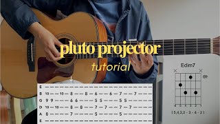 Pluto projector  Rex Orange County guitar tutorial TAB [upl. by Erbe]