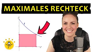 Extremwertaufgaben – Maximaler Flächeninhalt Rechteck unter Funktion [upl. by Mathis]