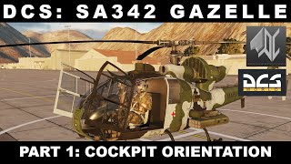 DCS SA342 Gazelle Quick Start Tutorial  Englisches Cockpit installierenCockpit Tour  Teil 1 DE [upl. by Adelina]