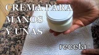 Cómo hacer una CREMA DE MANOS CASERA y NATURAL [upl. by Yendroc]