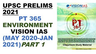 PT 365 Environment 2021Vision ias current affairsUPSCSTATEPSCSSC [upl. by Maddy]