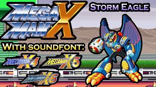 Mega Man X  Storm Eagle with X4 X5 X6 soundfont  Remix [upl. by Corina]