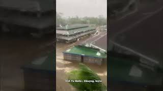 Typhoon Rai  Odette Storm Surge and Wind Footage [upl. by Aelanej]