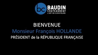 Visite de François Hollande chez Baudin Chateauneuf 14 Mars 2017 [upl. by Shiller]