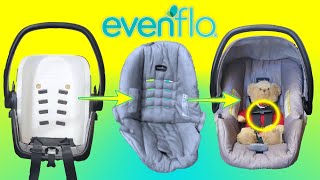 How To Remove Reassemble amp Adjust Shoulder Straps  Evenflo Baby Car Seat Cover [upl. by Acimehs]