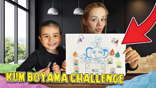 ANNEMLE KUM BOYAMA CHALLENGE  AĞLADIM  GamzeKarta [upl. by Annia]