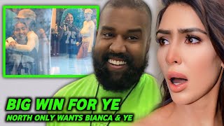 KANYES JOY  NORTH FINALLY ACCEPTS BIANCA AS HER MOTHER  KIM GOES NUTS [upl. by Einwahr]