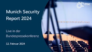 Bundespressekonferenz live Münchner Sicherheitskonferenz präsentiert Munich Security Report 2024 [upl. by Ittak637]