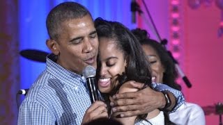 Obama sings Happy Birthday to Malia [upl. by Jahdai]