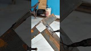 A rare technique for connecting bent corner metals welding welder diy art [upl. by Fridell]