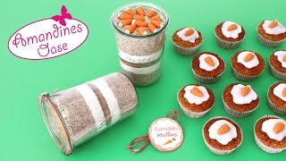 KarottenMuffins Backmischung im Glas mit Etikett  CarrotNutMuffins  DIY Geschenk  Ostern [upl. by Sinnaoi]