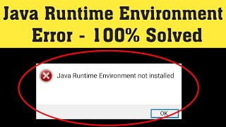 Java Runtime Environment not found Fix  How to install Java JRE Error on Windows [upl. by Drucie]