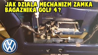 Mechanizm zamka bagażnika VW Golf 4IV [upl. by Ynohtna]