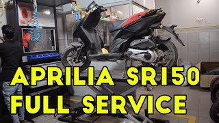 Aprilia SR150 Service After Ladakh Trip [upl. by Nalra]