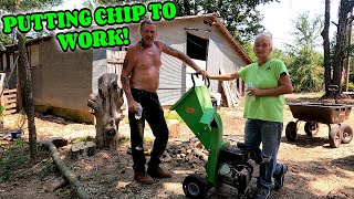 LET THE CHIPPING BEGIN farm tiny house homesteading RV life RV living [upl. by Rausch]