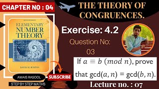 Question No 03  Exercise 42  The Theory of Congruences  Elementary Number Theory [upl. by Sascha]