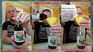 DXN Roselle Juice drink tasty Sudanese Hibiscus healthy drink video [upl. by Barbarese]