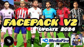 FIFA 16 MOBILE  FACEPACK V2 NEW UPDATE 2024 [upl. by Anits]