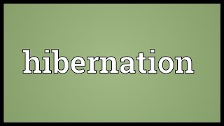 Hibernation Meaning [upl. by Maxia740]