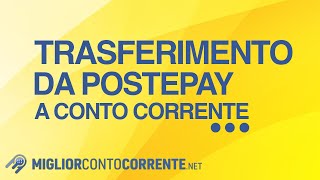 Trasferimento soldi da Postepay a conto corrente [upl. by Airyt775]