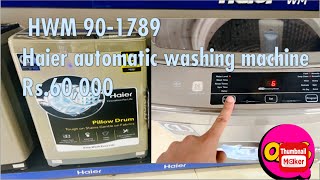 Haier automatic washing machine HWM 901789 operate Karne ka Tarika how to use haier washing machine [upl. by Onfre640]