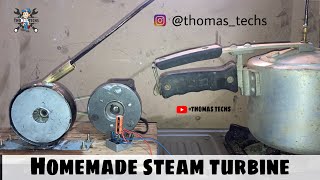 How to make steam turbine and power generator [upl. by Aerdnahs280]