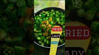 Fried Lady Finger cooking shorts recipe asmr [upl. by Lamori]