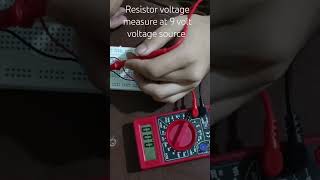 Resistor voltage measure at 9 volt voltage source circuit electricalengineering circuitdesign ci [upl. by Merchant]