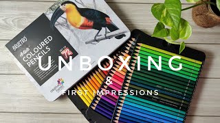 Unboxing and first impressions on Brustro colored pencils 72 pack [upl. by Asiret]