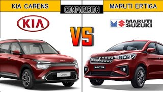 2022 Kia Carens vs Maruti Suzuki Ertiga Comparison [upl. by Ardnola]